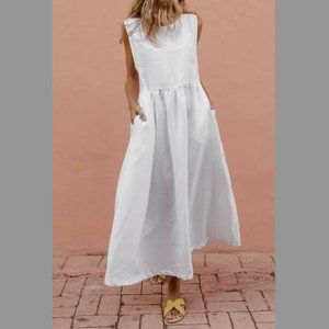 Posse White Linen Dress
